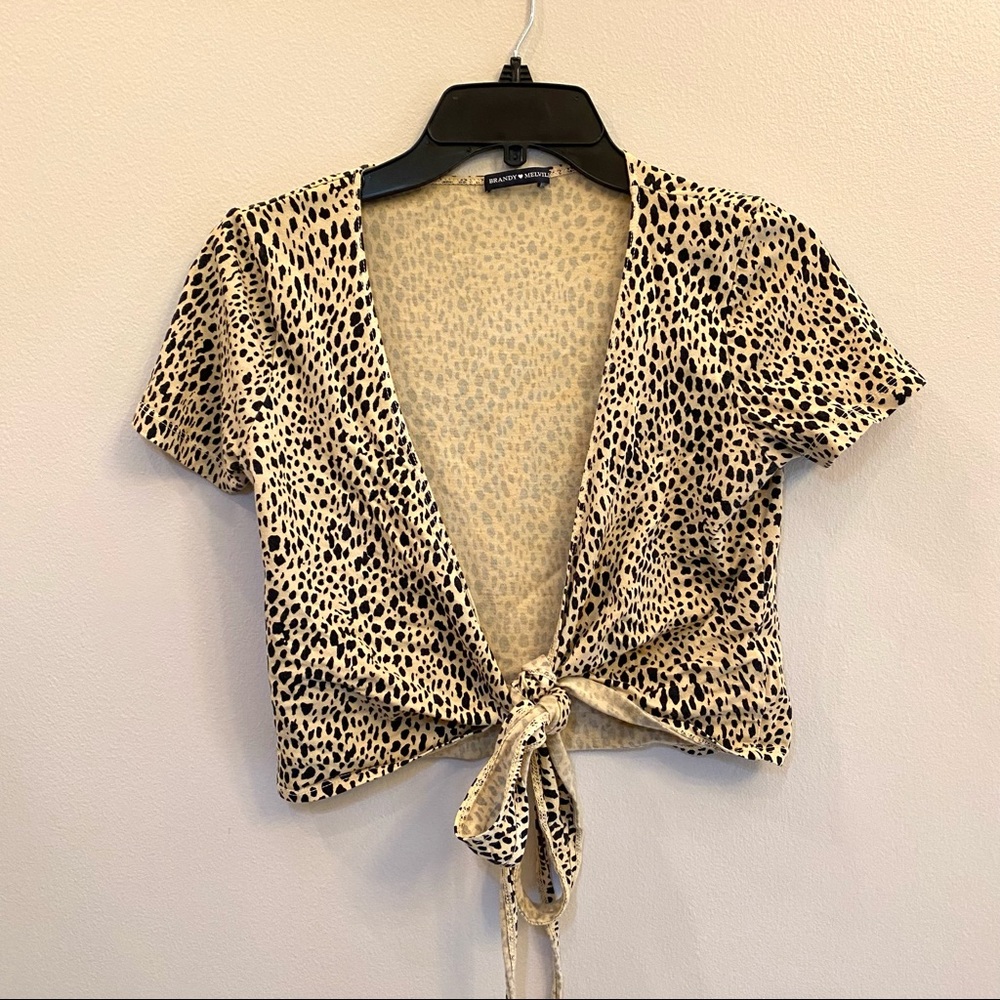 cheetah rae wrap top